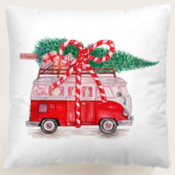 Other - 🎄NEW🎄 Christmas Tree & Truck Print Cushion Cover